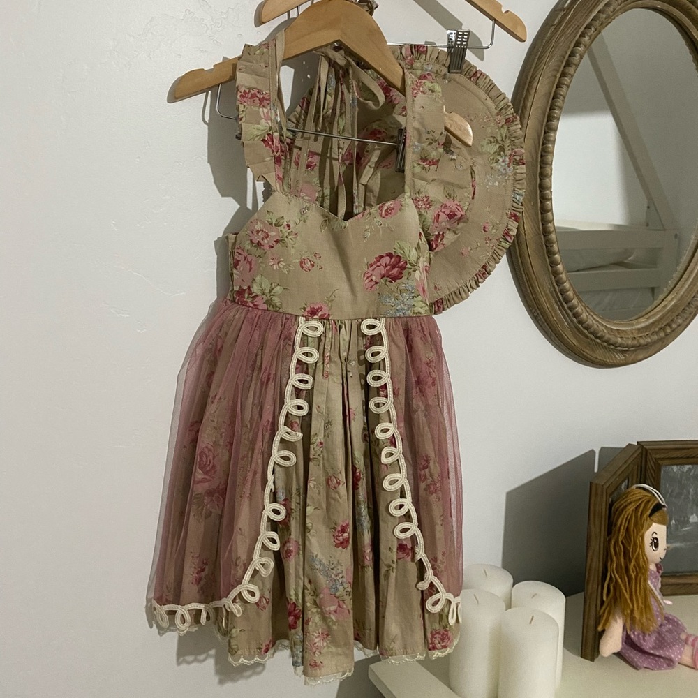 Dollcake Sammy Dress w/ matching hat, size 5, NWT